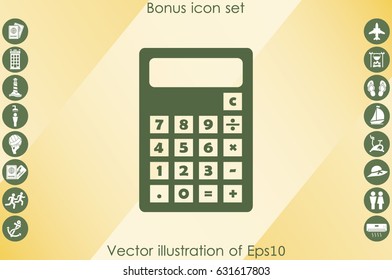 Calculator icon. Vector illustration eps10.