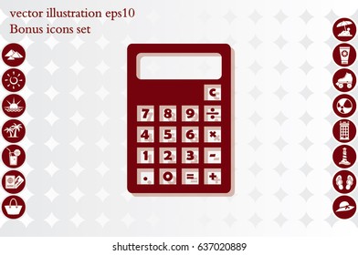 Calculator icon. Vector illustration eps10.