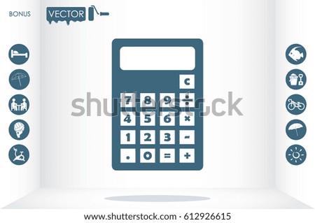Calculator icon. Vector illustration eps10.