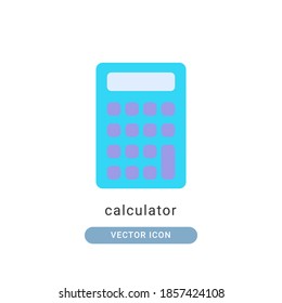 calculator icon vector illustration. calculator icon flat design.
