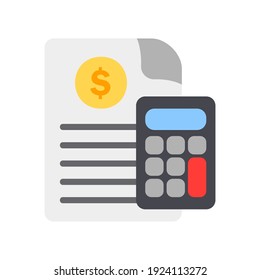 Calculator icon vector illustration in flat style about marketing and growth for any projects, use for website mobile app presentation