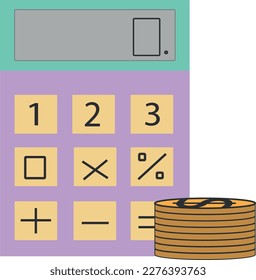 Calculator icon. Vector illustration in a flat style.