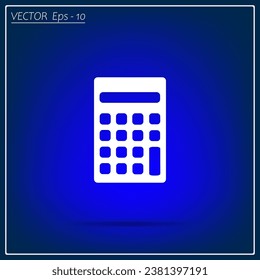 calculator icon, vector illustration. Flat design style