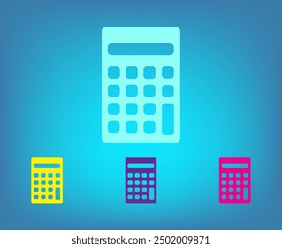 calculator icon, vector illustration. Flat design style