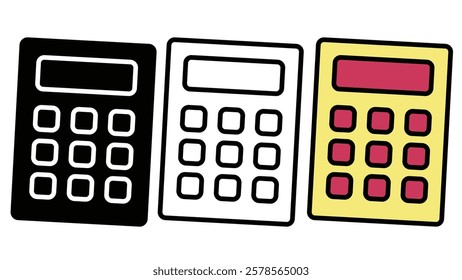 Calculator icon, vector illustration. Flat design style. vector calculator icon illustration isolated on white background, calculator icon Eps10. calculator icons graphic design vector symbols.