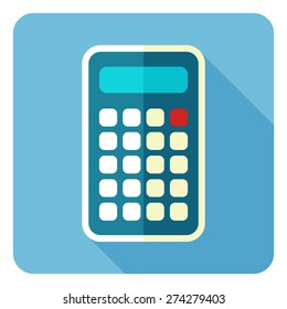 Calculator icon, vector illustration. Flat design style.