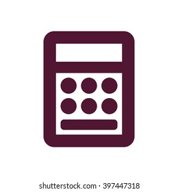 calculator icon, vector illustration. Flat design style