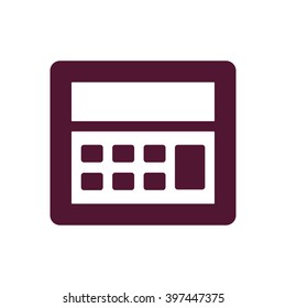 calculator icon, vector illustration. Flat design style