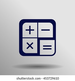 calculator icon, vector illustration. Flat design style