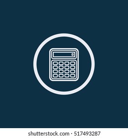calculator icon, vector illustration. Flat design style