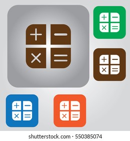 calculator icon, vector illustration. Flat design style