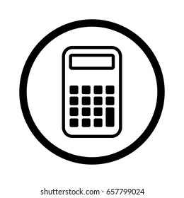 calculator icon, vector illustration. Flat design style
