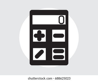 calculator icon, vector illustration. Flat design style