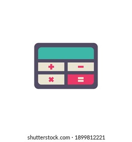 Calculator icon, vector illustration, isolated on white background
