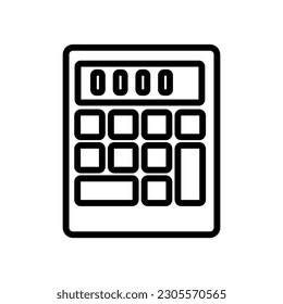 Icono de calculadora, ilustración vectorial. ilustración de icono de cálculo vectorial aislada en fondo blanco.eps