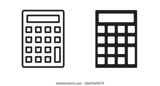 Icono de la calculadora. Ilustración vectorial. Ilustración vectorial aislada. Ilustración EPS.