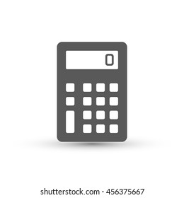 calculator icon, vector illustration isolated on white background, Flat design style