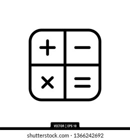 Calculator Icon Vector Illustration Logo Template
