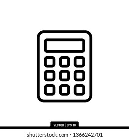 Calculator Icon Vector Illustration Logo Template