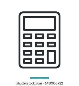 Calculator Icon Vector Illustration Logo Template