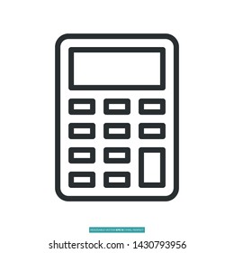 Calculator Icon Vector Illustration Logo Template
