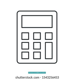 calculator icon vector illustration logo template for many purpose. Isolated on white background.