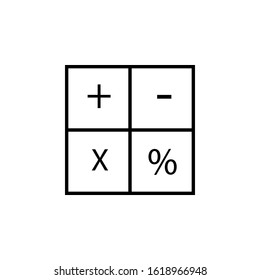 Calculator icon vector illustration logo for many purpose. Isolated on white background. – Vector