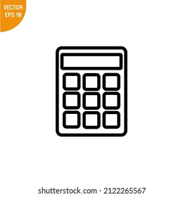 Plantilla de logotipo de ilustración de vector de icono de calculador para muchos fines. Aislado sobre fondo blanco.