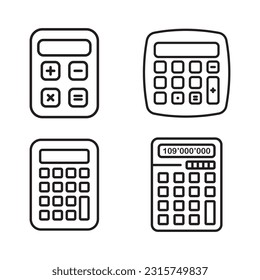 calculator icon vector illustration logo design