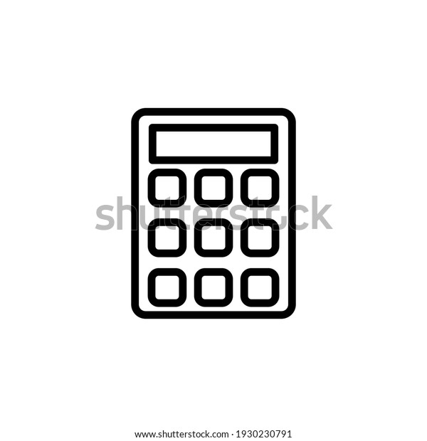 Calculator icon vector illustration\
logo template for many purpose. Isolated on white\
background.