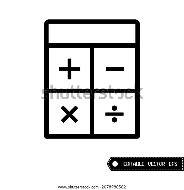 calculator icon vector illustration\
logo template in trendy style. Suitable for many\
purposes.
