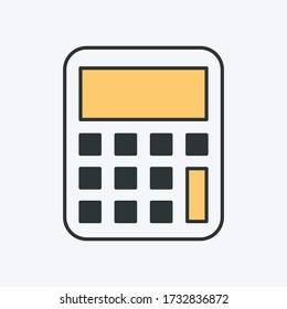 Calculator icon. Vector illustration for math calculations. Can be used as a logo, mathematics sign and education and learning symbol