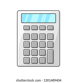 Calculator icon. Vector illustration on white background