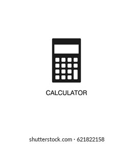 Calculator icon vector illustration on white background.