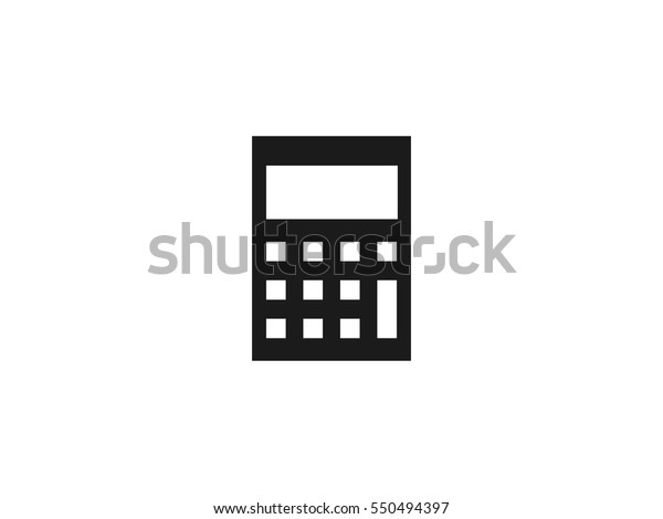 Calculator\
icon vector illustration on white\
background
