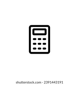 Calculator icon vector illustration. outline icon for web, ui, and mobile apps