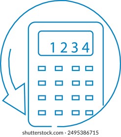 calculator icon vector illustration, recalculate icon, educational icon, study,  business icon, art and illustration
