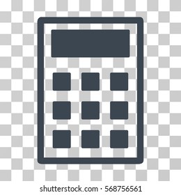 Calculator icon. Vector illustration style is flat iconic symbol, smooth blue color, transparent background. Designed for web and software interfaces.