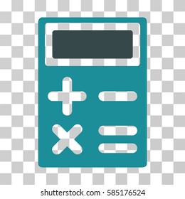 Calculator icon. Vector illustration style is flat iconic bicolor symbol, soft blue colors, transparent background. Designed for web and software interfaces.