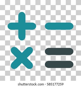 Calculator icon. Vector illustration style is flat iconic bicolor symbol, soft blue colors, transparent background. Designed for web and software interfaces.
