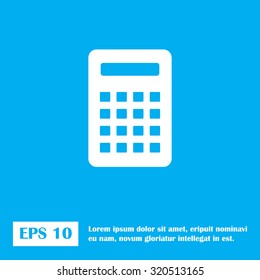 calculator Icon. Vector icon isolated.  blue icon.