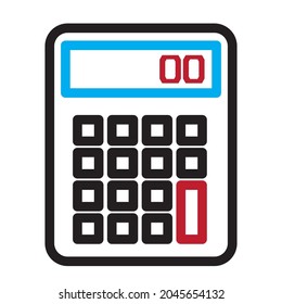 Vector de icono de la calculadora, aislado   EPS10