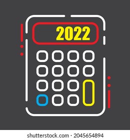 Vector de icono de la calculadora, aislado   EPS10