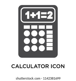 Calculator icon vector isolated on white background for your web and mobile app design, Calculator logo concept