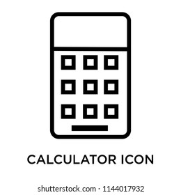 Calculator icon vector isolated on white background for your web and mobile app design, Calculator logo concept