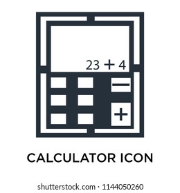 Calculator icon vector isolated on white background for your web and mobile app design, Calculator logo concept