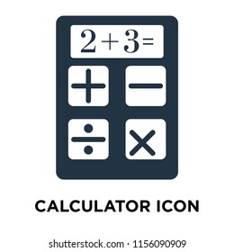 Calculator icon vector isolated on white background, Calculator transparent sign