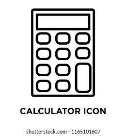 Calculator icon vector isolated on white background, Calculator transparent sign