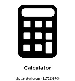 Calculator icon vector isolated on white background, logo concept of Calculator sign on transparent background, filled black symbol