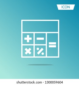 Calculator icon vector isolated on white background.